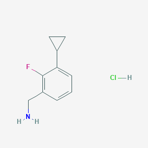 (3-Cyclopropyl-2-fluorophenyl)methanamine;hydrochloride