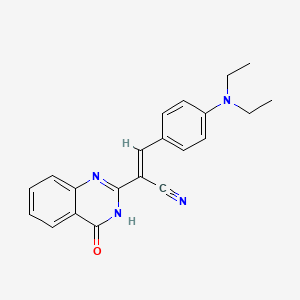 (E)-3-(4-(diethylamino)phenyl)-2-(4-oxo-3,4-dihydroquinazolin-2-yl)acrylonitrile