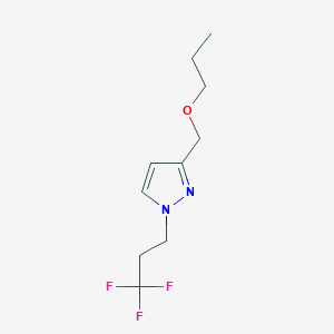 molecular formula C10H15F3N2O B2663201 3-(propoxymethyl)-1-(3,3,3-trifluoropropyl)-1H-pyrazole CAS No. 1856098-64-0