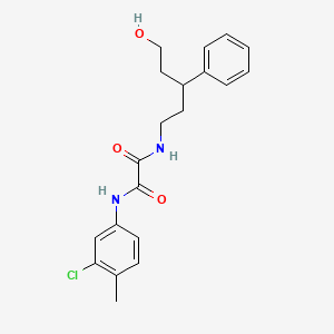 molecular formula C20H23ClN2O3 B2663203 N1-(3-chloro-4-methylphenyl)-N2-(5-hydroxy-3-phenylpentyl)oxalamide CAS No. 1795484-94-4