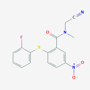 N-(cyanomethyl)-2-[(2-fluorophenyl)sulfanyl]-N-methyl-5-nitrobenzamide