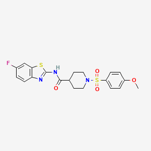 N-(6-fluorobenzo[d]thiazol-2-yl)-1-((4-methoxyphenyl)sulfonyl)piperidine-4-carboxamide