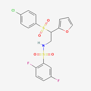N-[2-[(4-chlorophenyl)sulfonyl]-2-(2-furyl)ethyl]-2,5-difluorobenzenesulfonamide