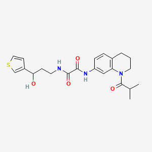 N1-(3-hydroxy-3-(thiophen-3-yl)propyl)-N2-(1-isobutyryl-1,2,3,4-tetrahydroquinolin-7-yl)oxalamide