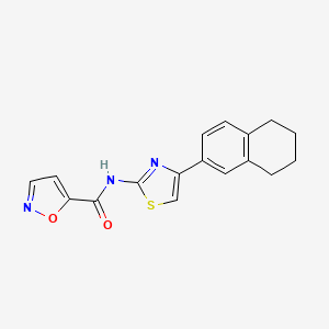 N-(4-(5,6,7,8-tetrahydronaphthalen-2-yl)thiazol-2-yl)isoxazole-5-carboxamide
