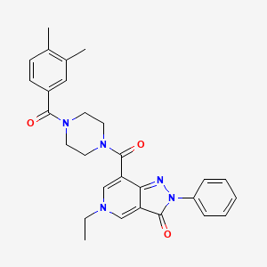 7-(4-(3,4-dimethylbenzoyl)piperazine-1-carbonyl)-5-ethyl-2-phenyl-2H-pyrazolo[4,3-c]pyridin-3(5H)-one