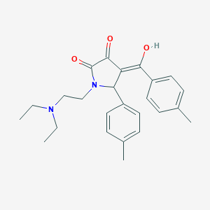 molecular formula C25H30N2O3 B266322 1-[2-(diethylamino)ethyl]-3-hydroxy-4-(4-methylbenzoyl)-5-(4-methylphenyl)-1,5-dihydro-2H-pyrrol-2-one 
