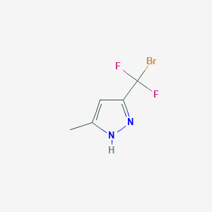 molecular formula C5H5BrF2N2 B2663221 3-(溴二氟甲基)-5-甲基-1H-吡唑 CAS No. 1884457-49-1
