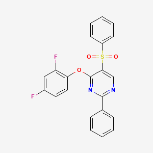 5-(Benzenesulfonyl)-4-(2,4-difluorophenoxy)-2-phenylpyrimidine
