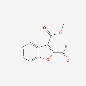 molecular formula C11H8O4 B2663232 Methyl 2-formyl-1-benzofuran-3-carboxylate CAS No. 2248378-36-9