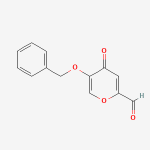 molecular formula C13H10O4 B2663233 5-(benzyloxy)-4-oxo-4H-pyran-2-carbaldehyde CAS No. 18234-41-8