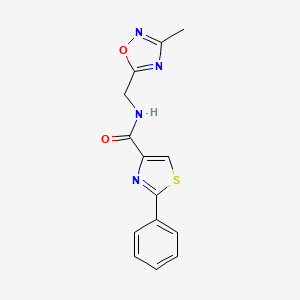 N-((3-methyl-1,2,4-oxadiazol-5-yl)methyl)-2-phenylthiazole-4-carboxamide