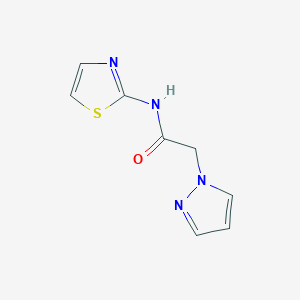 molecular formula C8H8N4OS B2663251 2-(1H-pyrazol-1-yl)-N-(thiazol-2-yl)acetamide CAS No. 1205076-82-9