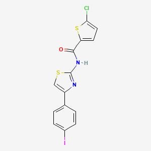 molecular formula C14H8ClIN2OS2 B2663253 5-chloro-N-[4-(4-iodophenyl)-1,3-thiazol-2-yl]thiophene-2-carboxamide CAS No. 330201-07-5