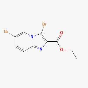 molecular formula C10H8Br2N2O2 B2663254 Ethyl 3,6-dibromoimidazo[1,2-a]pyridine-2-carboxylate CAS No. 1119448-99-5