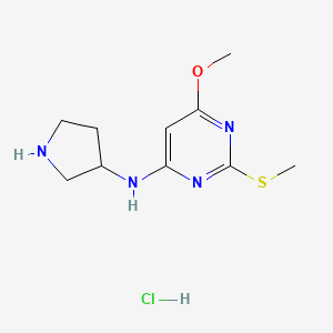 6-Methoxy-2-(methylthio)-N-(pyrrolidin-3-yl)pyrimidin-4-amine hydrochloride