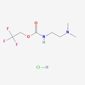 molecular formula C7H14ClF3N2O2 B2663265 2,2,2-Trifluoroethyl N-[2-(dimethylamino)ethyl]carbamate;hydrochloride CAS No. 2253630-82-7