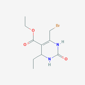 molecular formula C10H15BrN2O3 B2663267 Ethyl 6-(bromomethyl)-4-ethyl-2-oxo-1,2,3,4-tetrahydropyrimidine-5-carboxylate CAS No. 851169-24-9