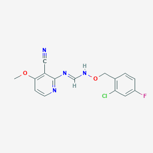 N'-[(2-chloro-4-fluorobenzyl)oxy]-N-(3-cyano-4-methoxy-2-pyridinyl)iminoformamide