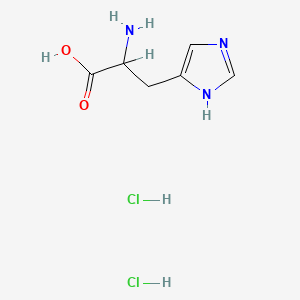 molecular formula C6H11Cl2N3O2 B2663302 Histidine dihydrochloride CAS No. 15474-90-5; 6027-02-7