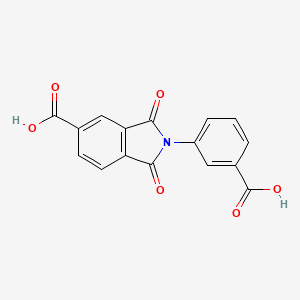 molecular formula C16H9NO6 B2663304 2-(3-羧基苯基)-1,3-二氧代异喹啉-5-甲酸 CAS No. 38250-60-1