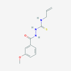 molecular formula C12H15N3O2S B2663308 N-烯丙基-2-(3-甲氧基苯甲酰)肼基甲硫酰胺 CAS No. 299923-31-2