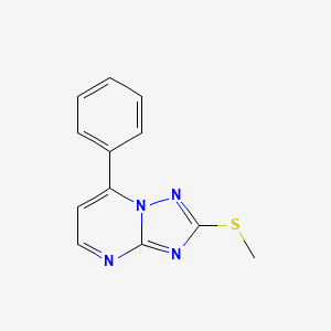 molecular formula C12H10N4S B2663309 2-(甲硫基)-7-苯基-[1,2,4]三唑并[1,5-a]嘧啶 CAS No. 1158280-10-4