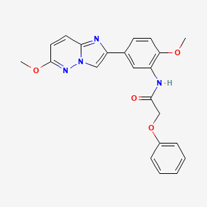 molecular formula C22H20N4O4 B2663314 N-(2-methoxy-5-(6-methoxyimidazo[1,2-b]pyridazin-2-yl)phenyl)-2-phenoxyacetamide CAS No. 953241-68-4