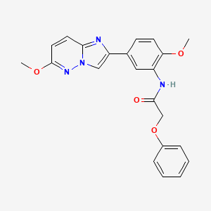 molecular formula C22H20N4O4 B2663314 N-(2-甲氧基-5-(6-甲氧基咪唑并[1,2-b]吡啄啉-2-基)苯基)-2-苯氧基乙酰胺 CAS No. 953241-68-4