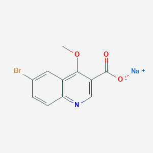 molecular formula C11H7BrNNaO3 B2663315 Sodium;6-bromo-4-methoxyquinoline-3-carboxylate CAS No. 2260931-10-8