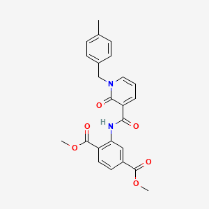 molecular formula C24H22N2O6 B2663335 二甲基 2-(1-(4-甲基苄基)-2-氧代-1,2-二氢吡啶-3-羧胺基)对苯二甲酸酯 CAS No. 899754-21-3