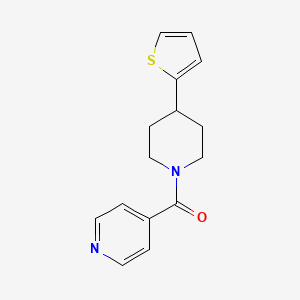 molecular formula C15H16N2OS B2663345 吡啶-4-基(4-(噻吩-2-基)哌啶-1-基)甲酮 CAS No. 1396885-72-5