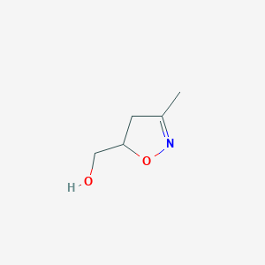 molecular formula C5H9NO2 B2663357 (3-Methyl-4,5-dihydroisoxazol-5-yl)methanol CAS No. 77790-73-9