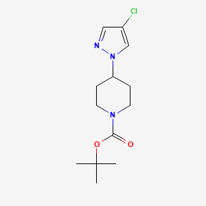 molecular formula C13H20ClN3O2 B2663360 tert-butyl 4-(4-chloro-1H-pyrazol-1-yl)piperidine-1-carboxylate CAS No. 1501970-55-3