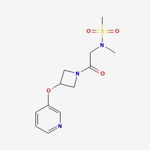molecular formula C12H17N3O4S B2663384 N-methyl-N-(2-oxo-2-(3-(pyridin-3-yloxy)azetidin-1-yl)ethyl)methanesulfonamide CAS No. 1903625-61-5