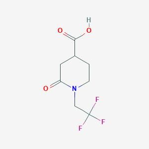 molecular formula C8H10F3NO3 B2663389 2-Oxo-1-(2,2,2-trifluoroethyl)piperidine-4-carboxylic acid CAS No. 2230799-17-2