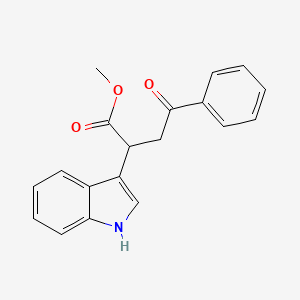 molecular formula C19H17NO3 B2663392 methyl 2-(1H-indol-3-yl)-4-oxo-4-phenylbutanoate CAS No. 54104-08-4