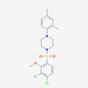 molecular formula C19H22Cl2N2O3S B2663395 1-(3,4-Dichloro-2-methoxybenzenesulfonyl)-4-(2,4-dimethylphenyl)piperazine CAS No. 682762-36-3