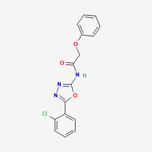 molecular formula C16H12ClN3O3 B2663425 N-[5-(2-氯苯基)-1,3,4-噁二唑-2-基]-2-苯氧基乙酰胺 CAS No. 70394-75-1