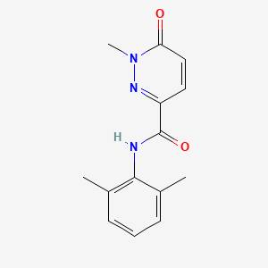 molecular formula C14H15N3O2 B2663436 N-(2,6-二甲基苯基)-1-甲基-6-氧代-1,6-二氢吡啶嗪-3-甲酸酰胺 CAS No. 1040661-50-4