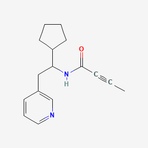 molecular formula C16H20N2O B2663448 N-(1-Cyclopentyl-2-pyridin-3-ylethyl)but-2-ynamide CAS No. 2411305-59-2