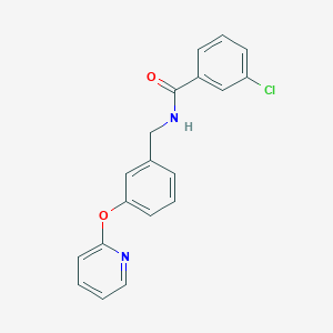 molecular formula C19H15ClN2O2 B2663461 3-chloro-N-(3-(pyridin-2-yloxy)benzyl)benzamide CAS No. 1706376-85-3