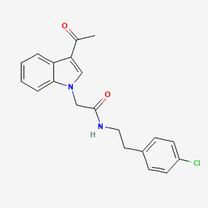 molecular formula C20H19ClN2O2 B2663469 2-(3-acetyl-1H-indol-1-yl)-N-(4-chlorophenethyl)acetamide CAS No. 1421499-86-6