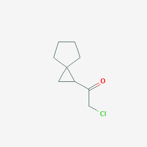 molecular formula C9H13ClO B2663470 2-Chloro-1-spiro[2.4]heptan-2-ylethanone CAS No. 2445785-09-9