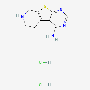 B2663525 8-Thia-4,6,11-triazatricyclo[7.4.0.0,2,7]trideca-1(9),2,4,6-tetraen-3-amine dihydrochloride CAS No. 2126160-51-6