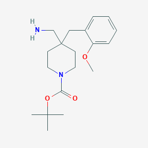 B2663530 tert-Butyl 4-(aminomethyl)-4-(2-methoxybenzyl)piperidine-1-carboxylate CAS No. 1713163-37-1