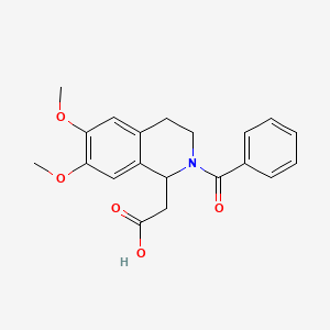 molecular formula C20H21NO5 B2663536 2-(2-苯甲酰基-6,7-二甲氧基-1,2,3,4-四氢异喹啉-1-基)乙酸 CAS No. 930395-95-2