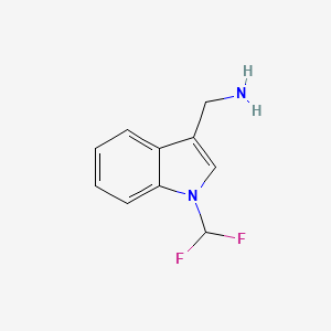 molecular formula C10H10F2N2 B2663566 [1-(difluoromethyl)-1H-indol-3-yl]methanamine CAS No. 1515370-34-9