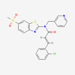 molecular formula C23H18ClN3O3S2 B2663582 (E)-3-(2-氯苯基)-N-(6-(甲磺酰)苯并[d]噻唑-2-基)-N-(吡啶-3-基甲基)丙烯酰胺 CAS No. 1007070-17-8