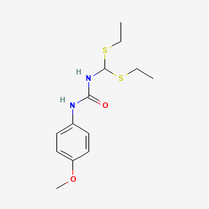 N-[bis(ethylsulfanyl)methyl]-N'-(4-methoxyphenyl)urea